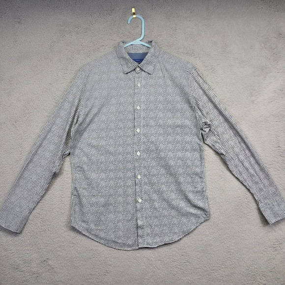 Joseph Abboud Shirt Mens M Blue Long Sleeve Slim Fit Geometric Dotted Minimalist - Picture 1 of 16
